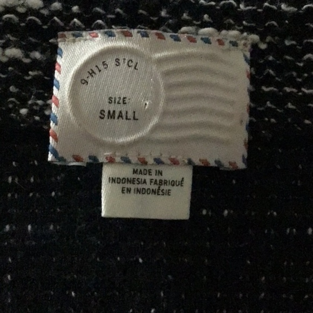 Anthropologie Postmark Black White Textured Tweed Knit Tunic Dress Lace Size S - Picture 8 of 11